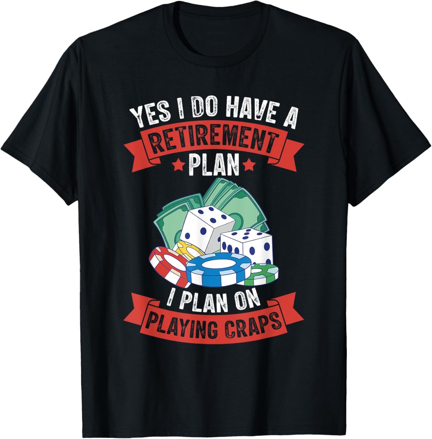 Craps Table Crapshooting Strategy Rules Game Dice Board T-Shirt - T-Shirt | Black