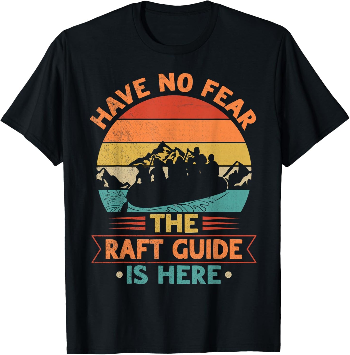 Whitewater Rafting Design for a Whitewater Raft Guide T-Shirt - T-Shirt | Black
