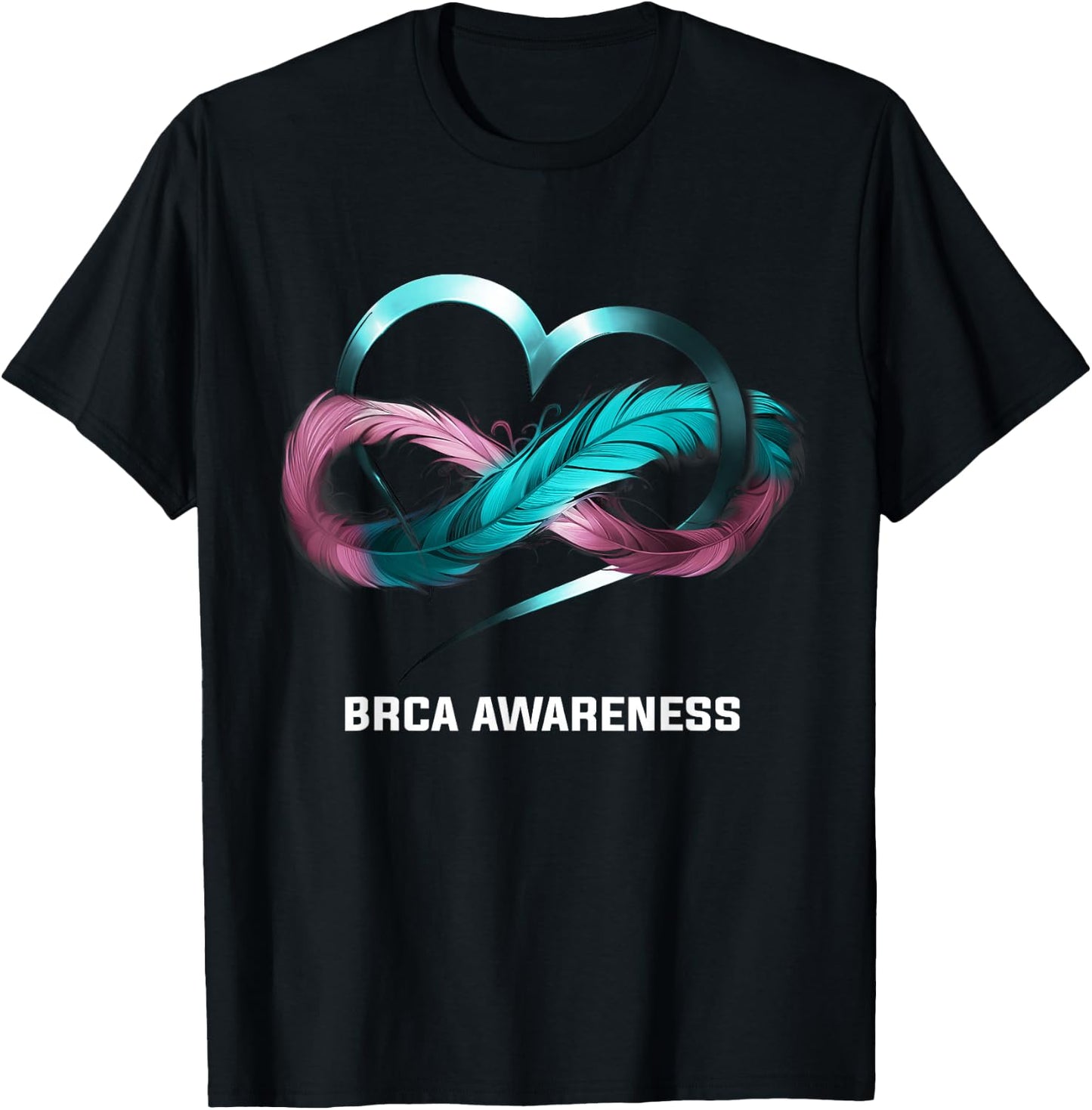 Infinity Heart BRCA Awareness T-Shirt - T-Shirt | Black