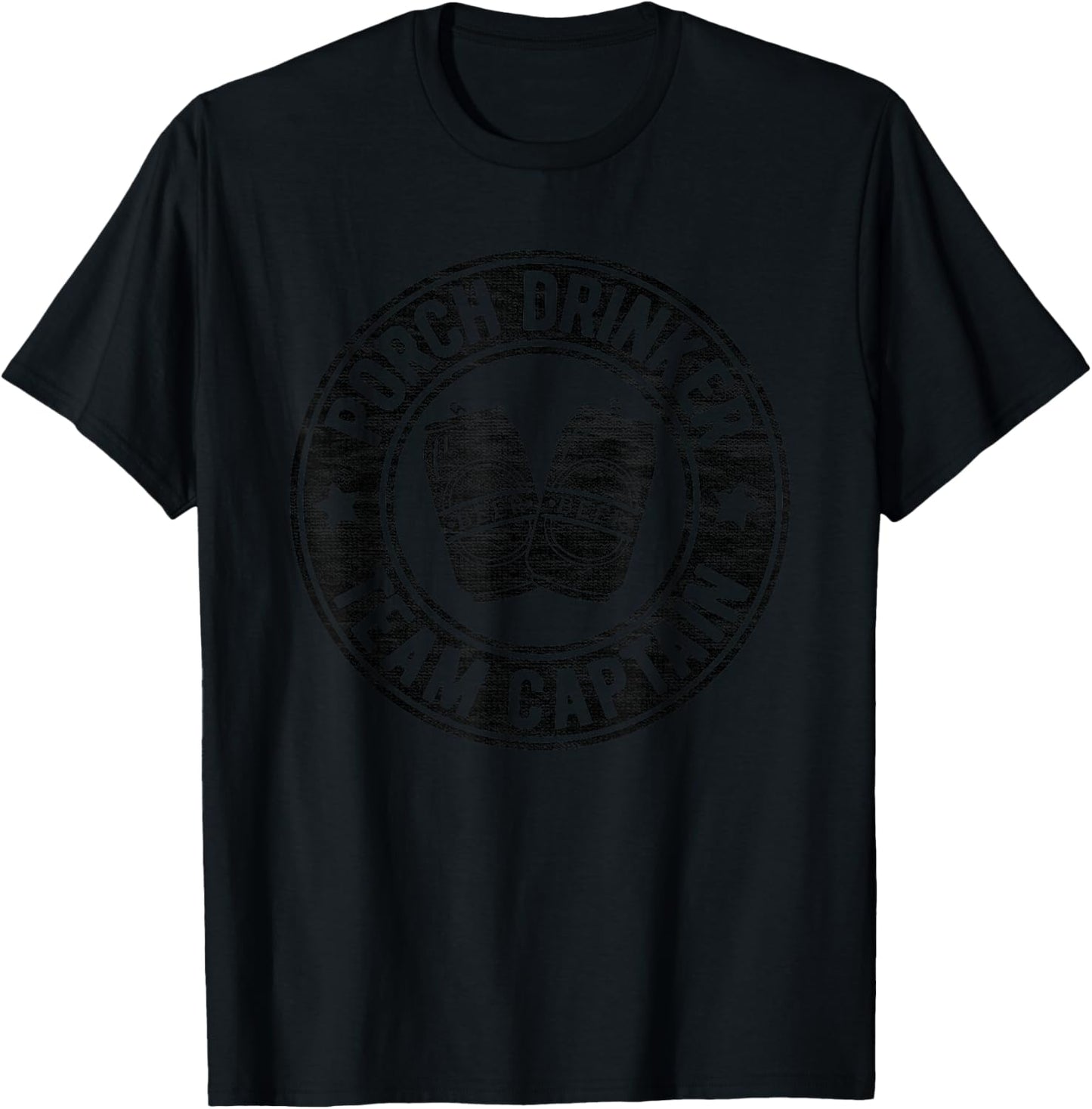 Porch Drinker I'm Outdoorsy Funny Drinking Buddy Beer Lovers T-Shirt - T-Shirt | Black