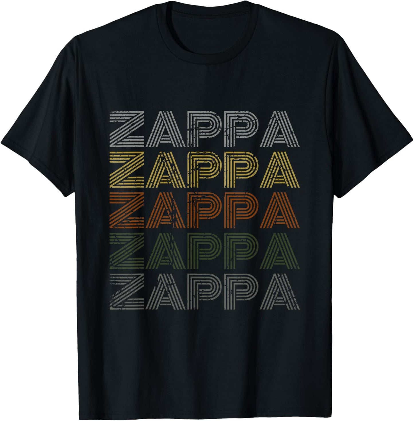 Love Heart Zappa Grunge Retro Vintage Style Black Zappa T-Shirt - T-Shirt | Black