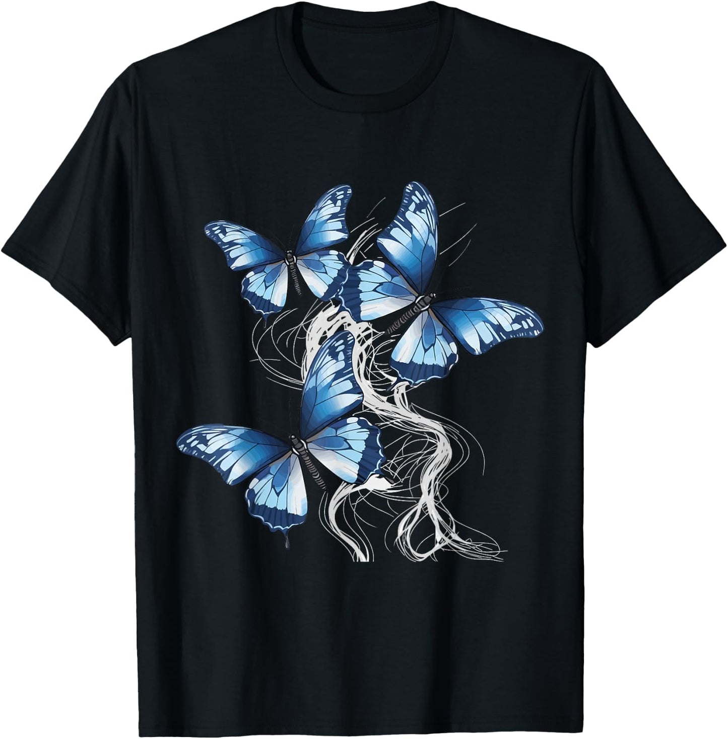 Cute blue Butterflies design butterflies and butterfly T-Shirt - T-Shirt | Black