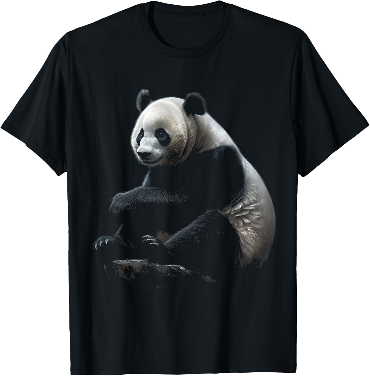 Large Panda Zoo - Animal Panda T-Shirt - T-Shirt | Black