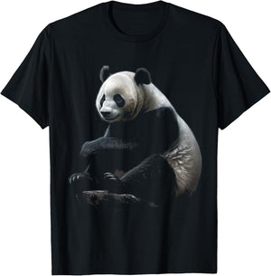 Large Panda Zoo - Animal Panda T-Shirt - T-Shirt | Black