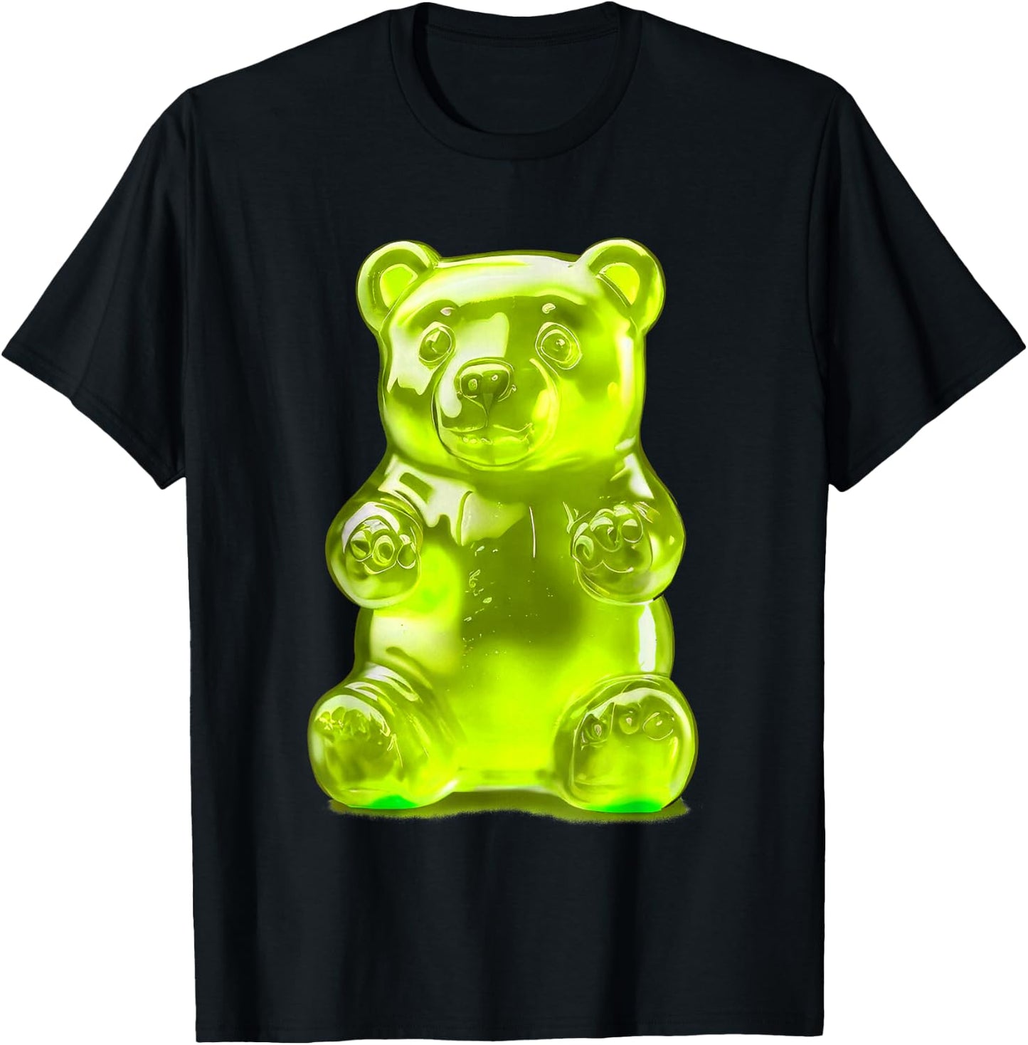 Lemon Green Gummy Bear T-Shirt - T-Shirt | Black