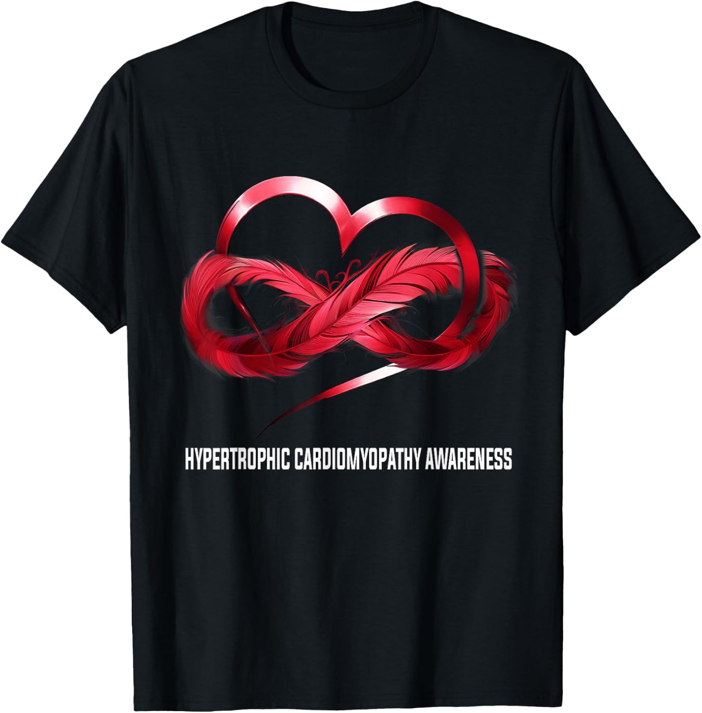 HCM Warrior Infinity Heart Hypertrophic Cardiomyopathy Awareness - Women's X-Small Black Short Sleeve T-Shirt - T-Shirt | Black
