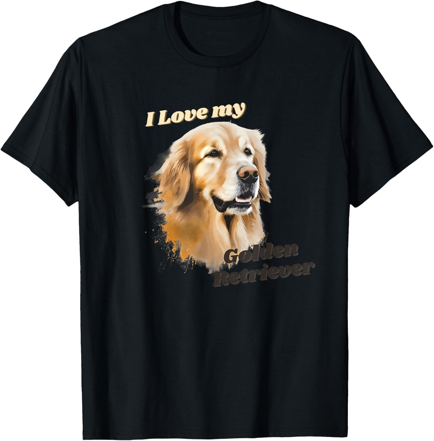 I love my Golden Retriever T-Shirt - T-Shirt | Black