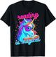 Psychedelic Cool Nerd Unicorn Reading is Magical Book Lover T-Shirt - T-Shirt | Black