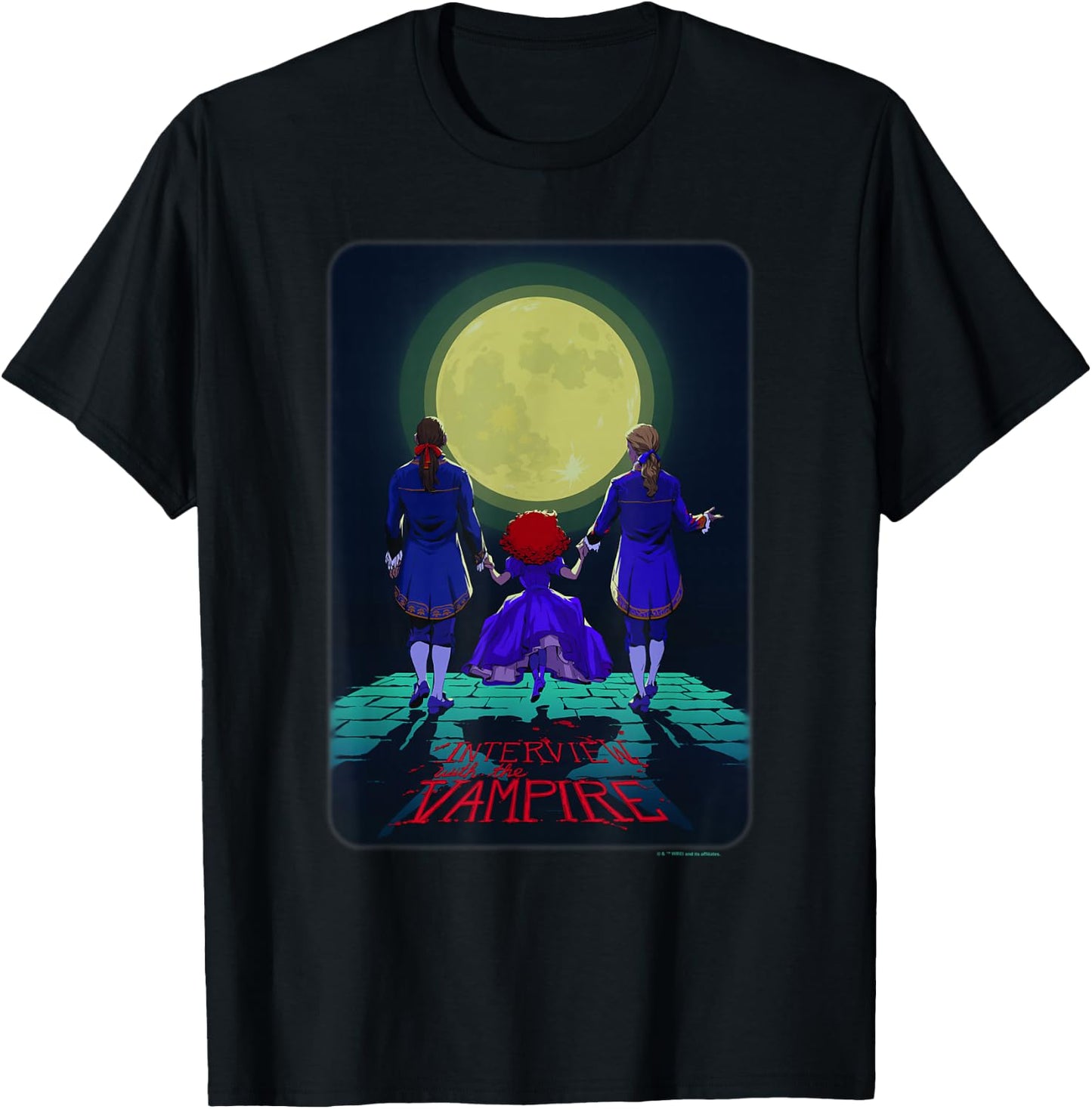 WB100 Interview with The Vampire Louis, Lestat, & Claudia T-Shirt - T-Shirt | Black
