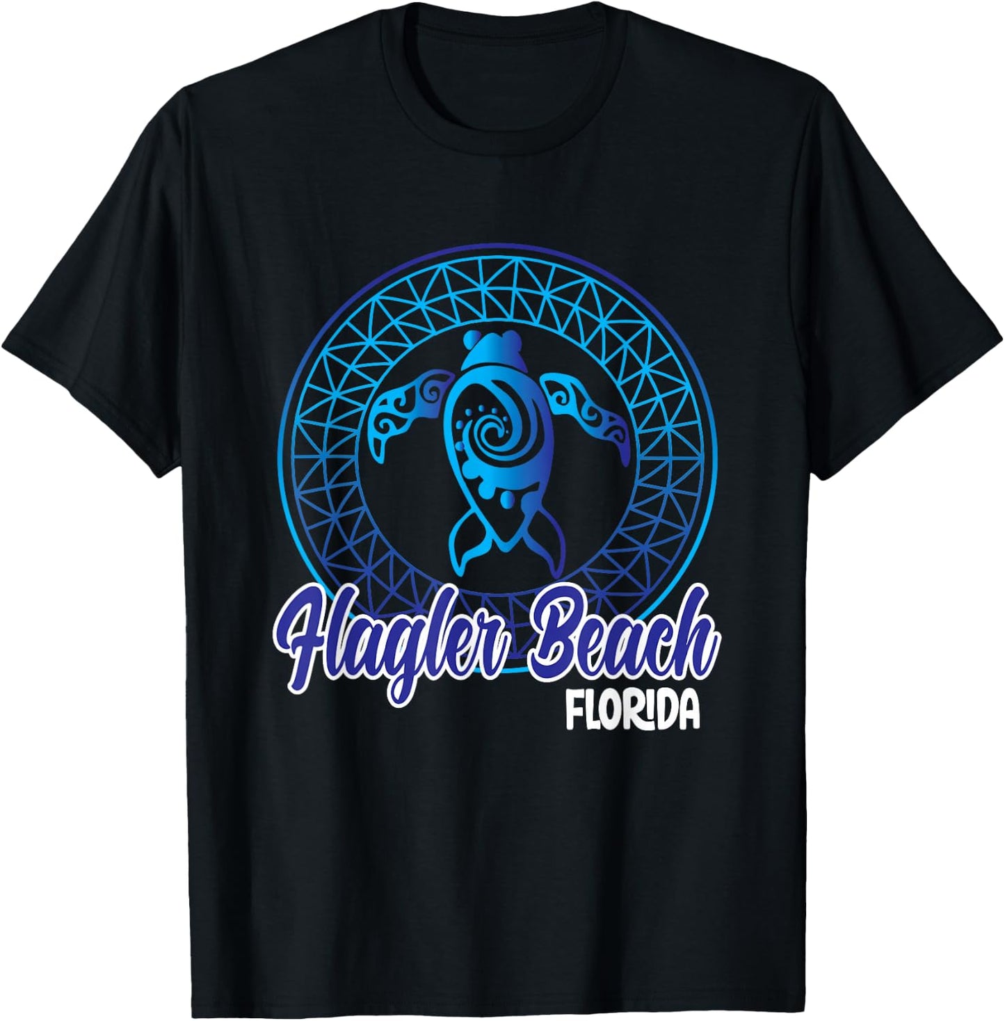 Flagler Beach Florida Souvenirs Save Sea Turtles Tribal T-Shirt - T-Shirt | Black