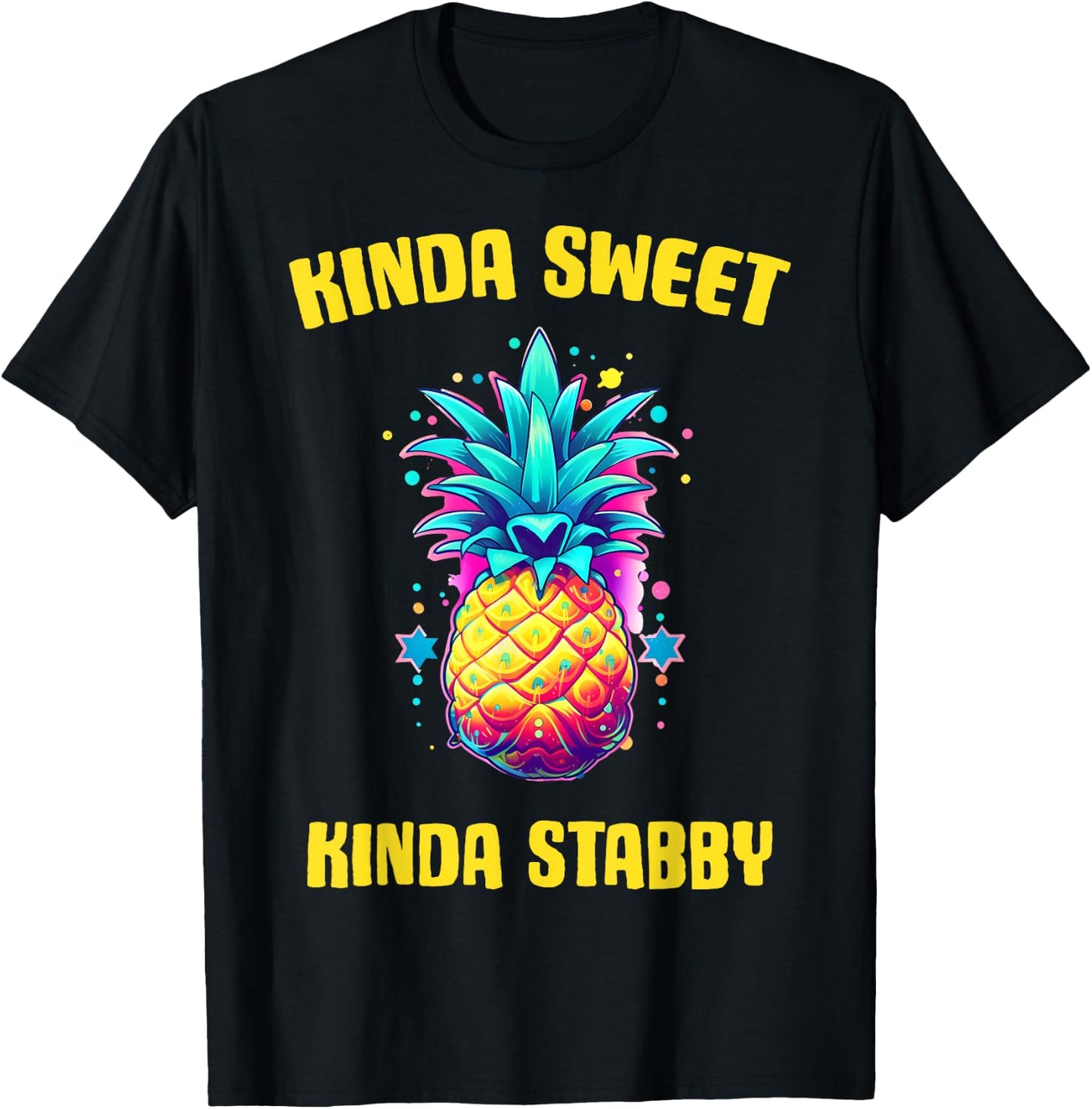 Kinda Sweet Kinda Stabby Pineapple T-Shirt - T-Shirt | Black