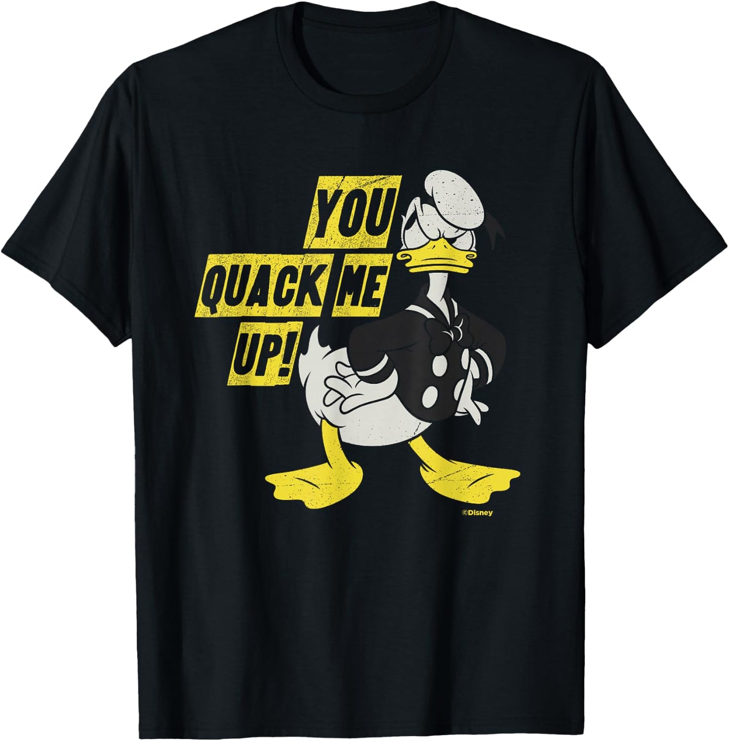 Disney Donald Duck You Quack Me Up Vintage Classics T-Shirt - T-Shirt | Black