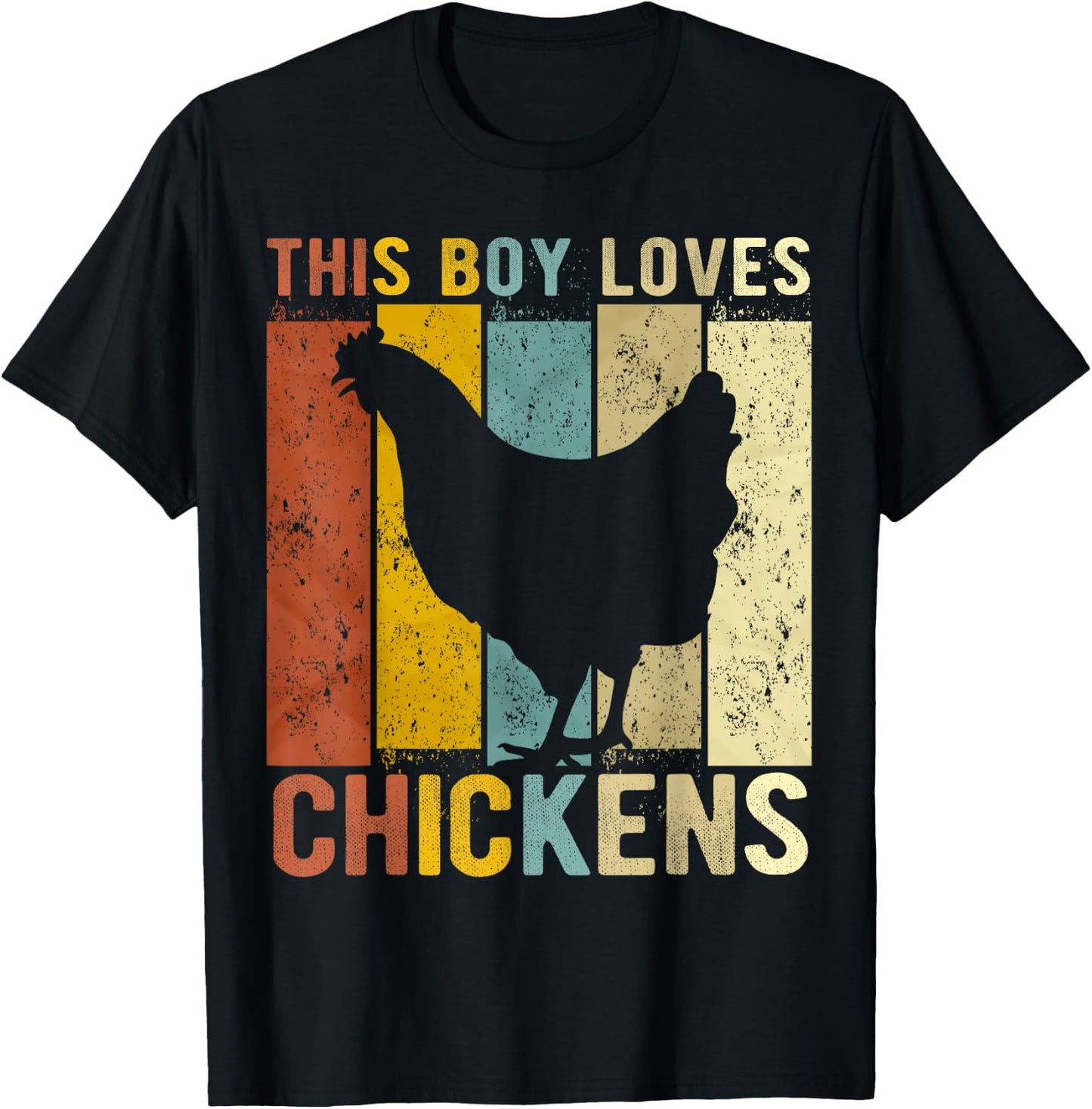 This Boy Loves Chickens Boys Chicken T-Shirt - T-Shirt | Black