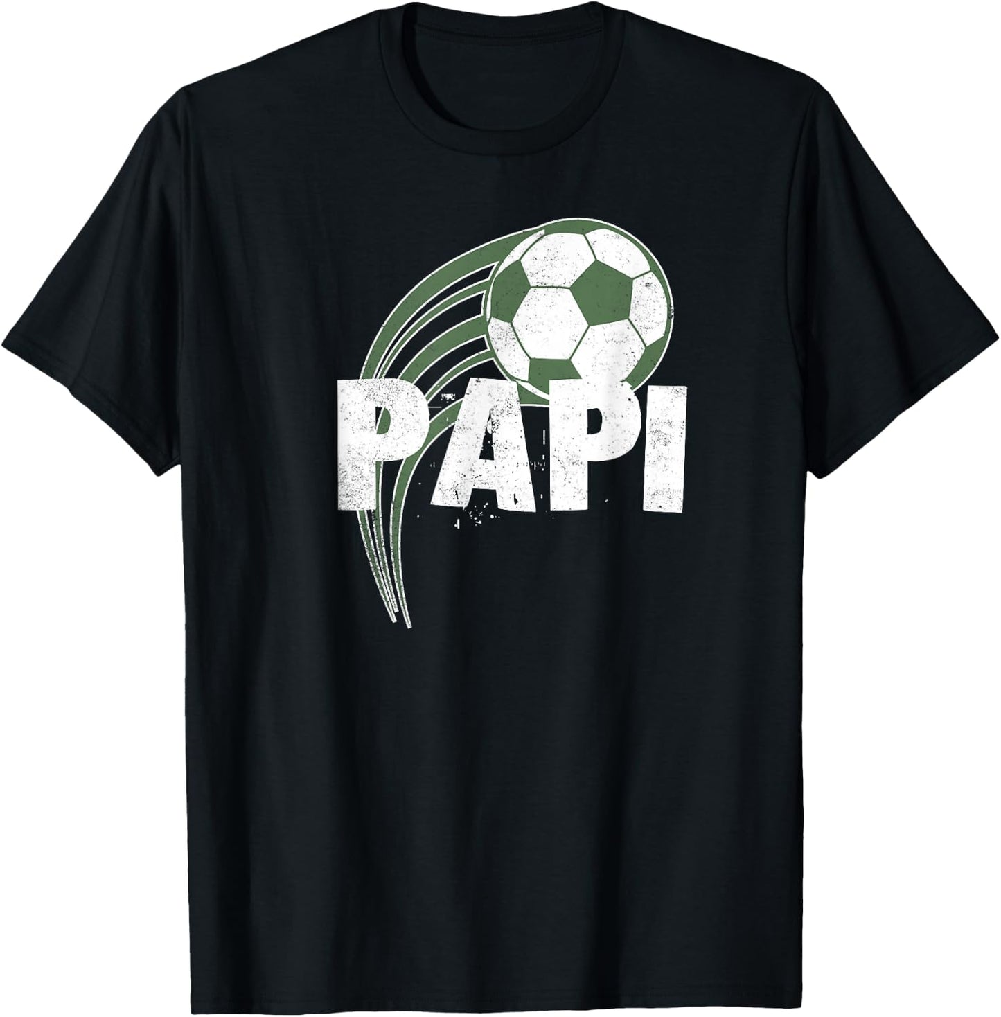 Papi Soccer Shirts Dads Who Love To Play Soccer Father's Day T-Shirt - T-Shirt | Black