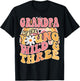 Daisy Birthday Grandpa Young Wild & 3 Boho 3rd Matching T-Shirt - T-Shirt | Black