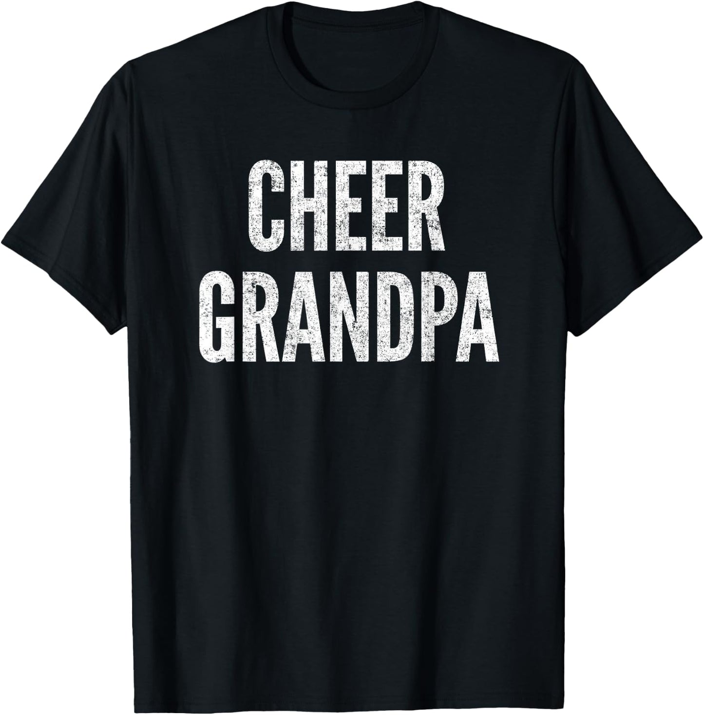 Cheer Grandpa Cheerleading Matching Grandparents Black T-Shirt - T-Shirt | Black