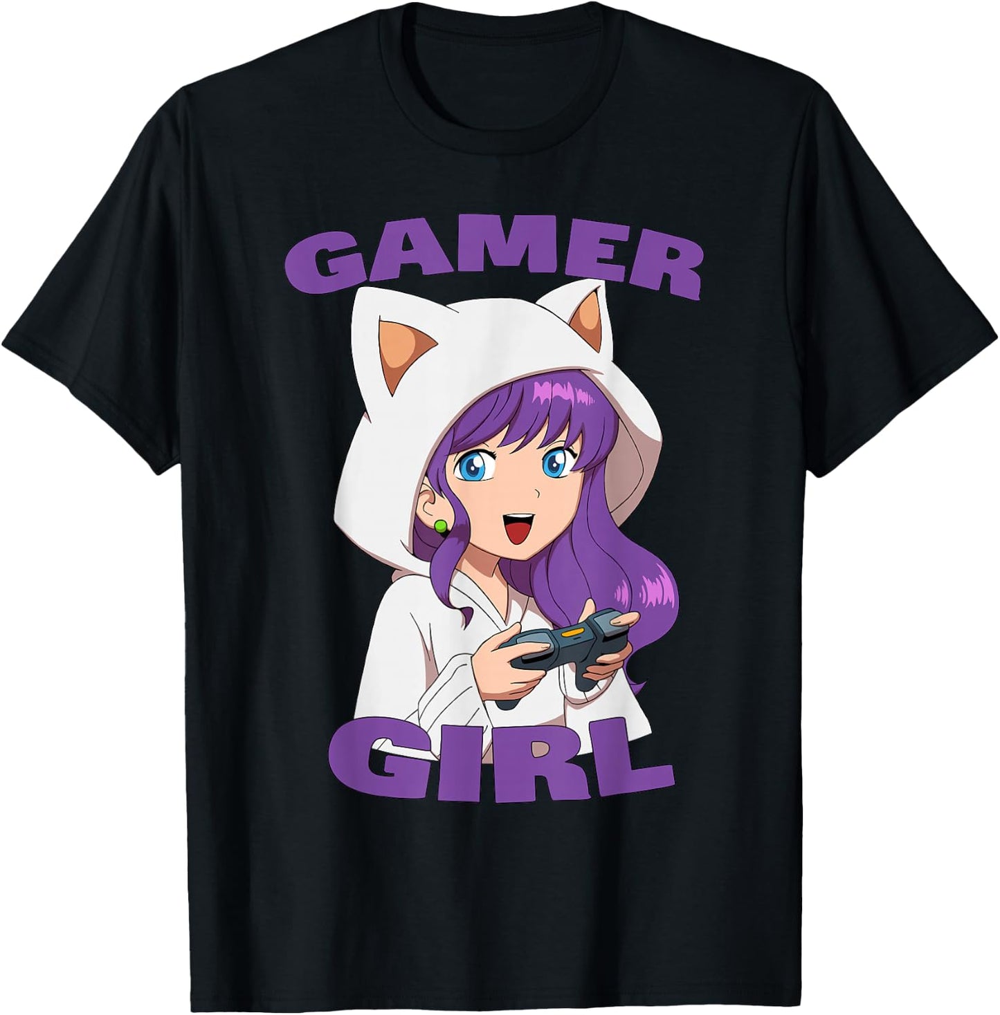Pretees Gamer Girl Video Games Gaming T-Shirt - T-Shirt | Black