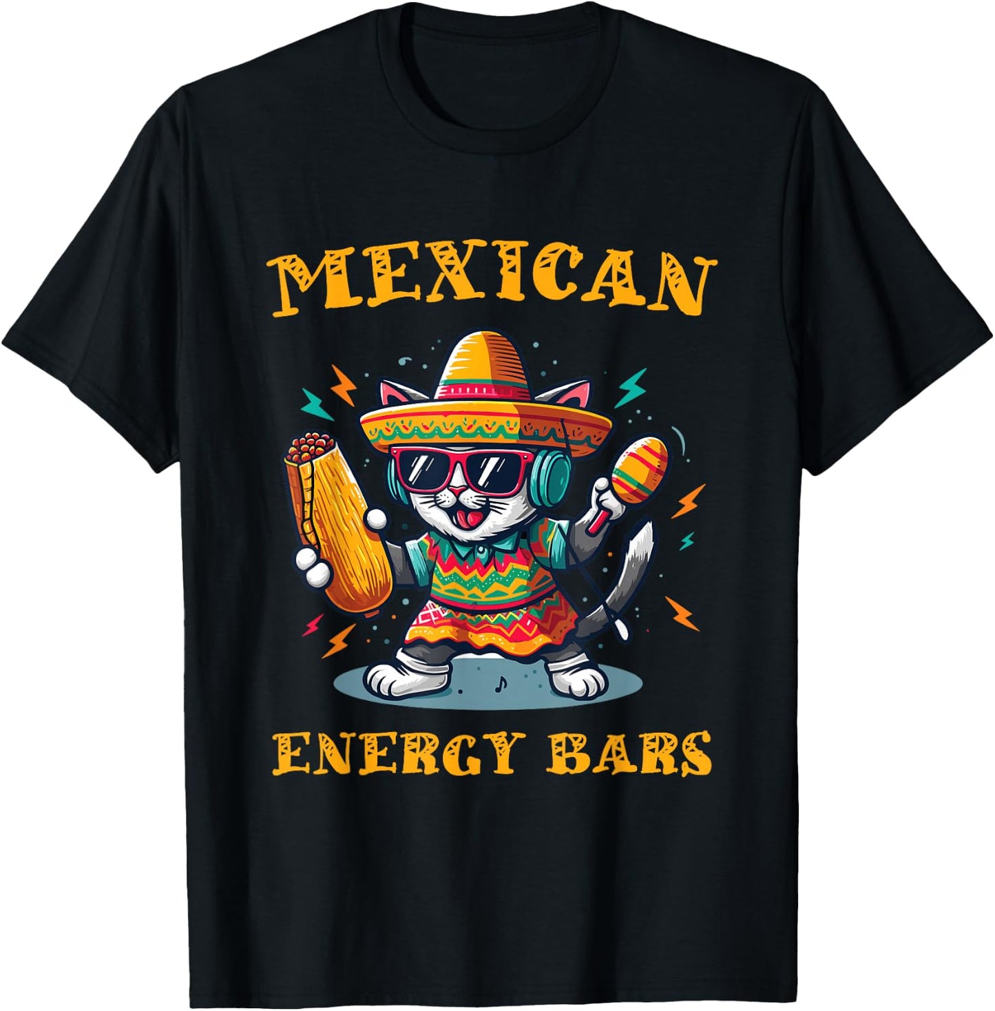 Tamale Mexican Energy Bars Funny Tamales Lover Mexican Food T-Shirt - T-Shirt | Black