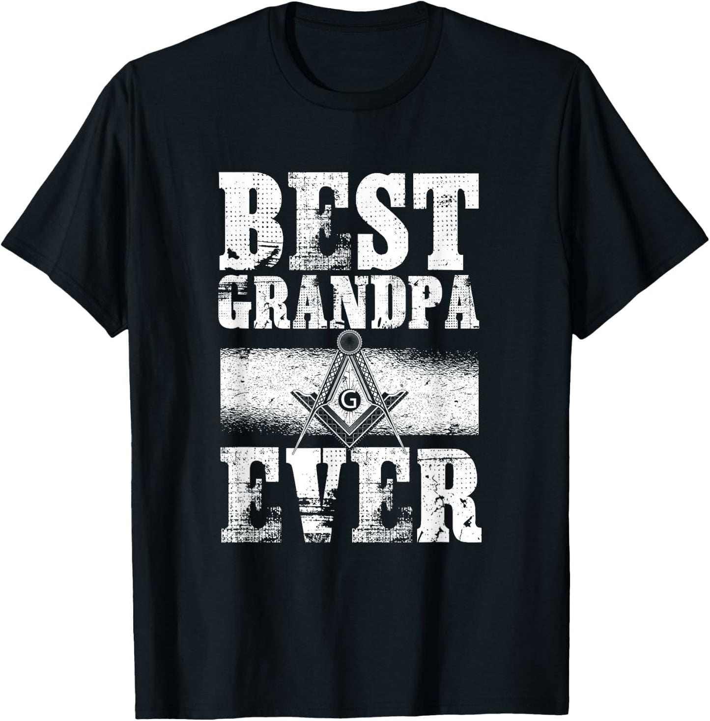 Best Grandpa Ever Masonry Freemasonry Masonic Freemason T-Shirt - T-Shirt | Black