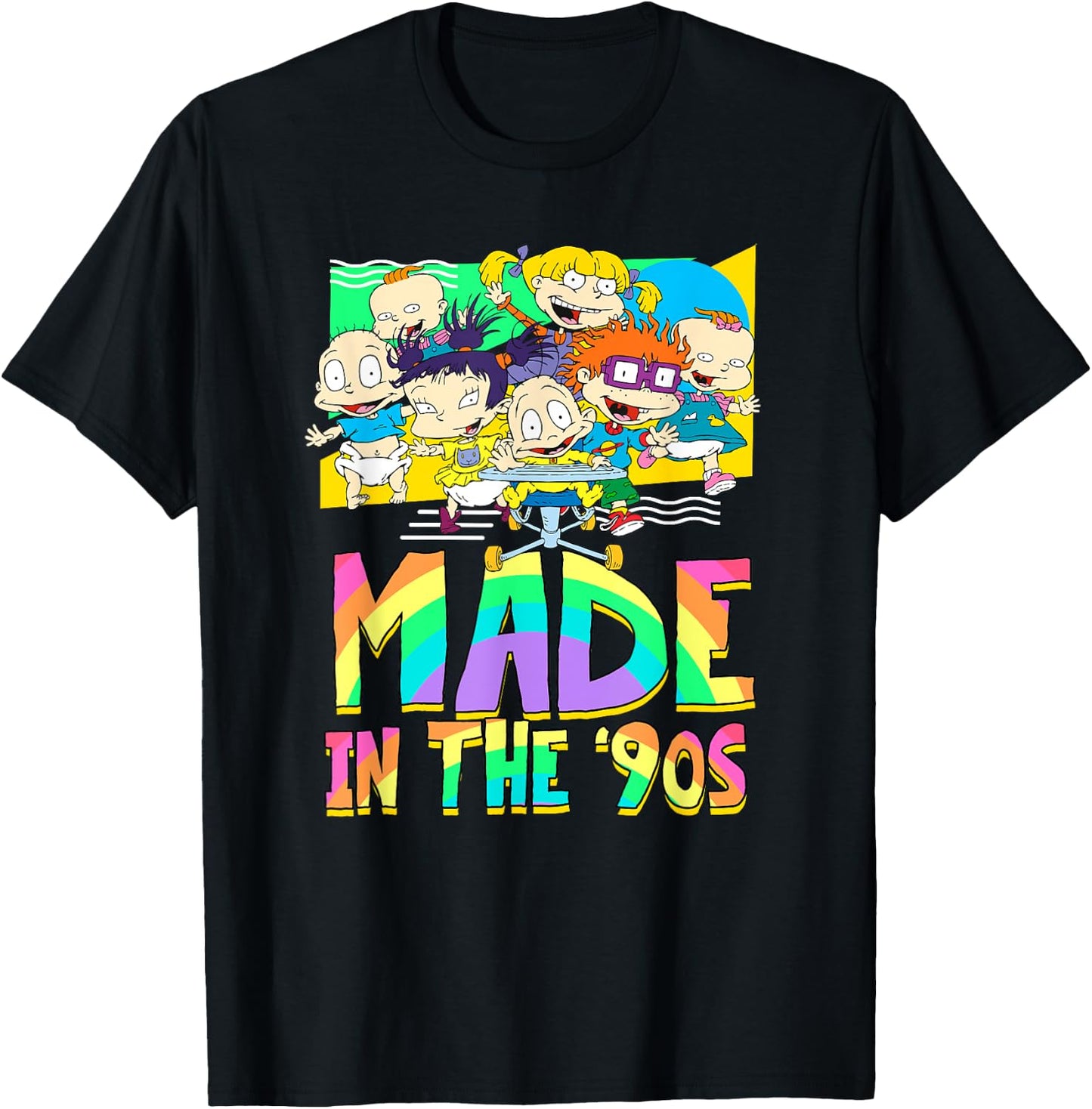 Mademark x Rugrats - Made in the 90s - Rainbow Gradient T-Shirt - T-Shirt | Black