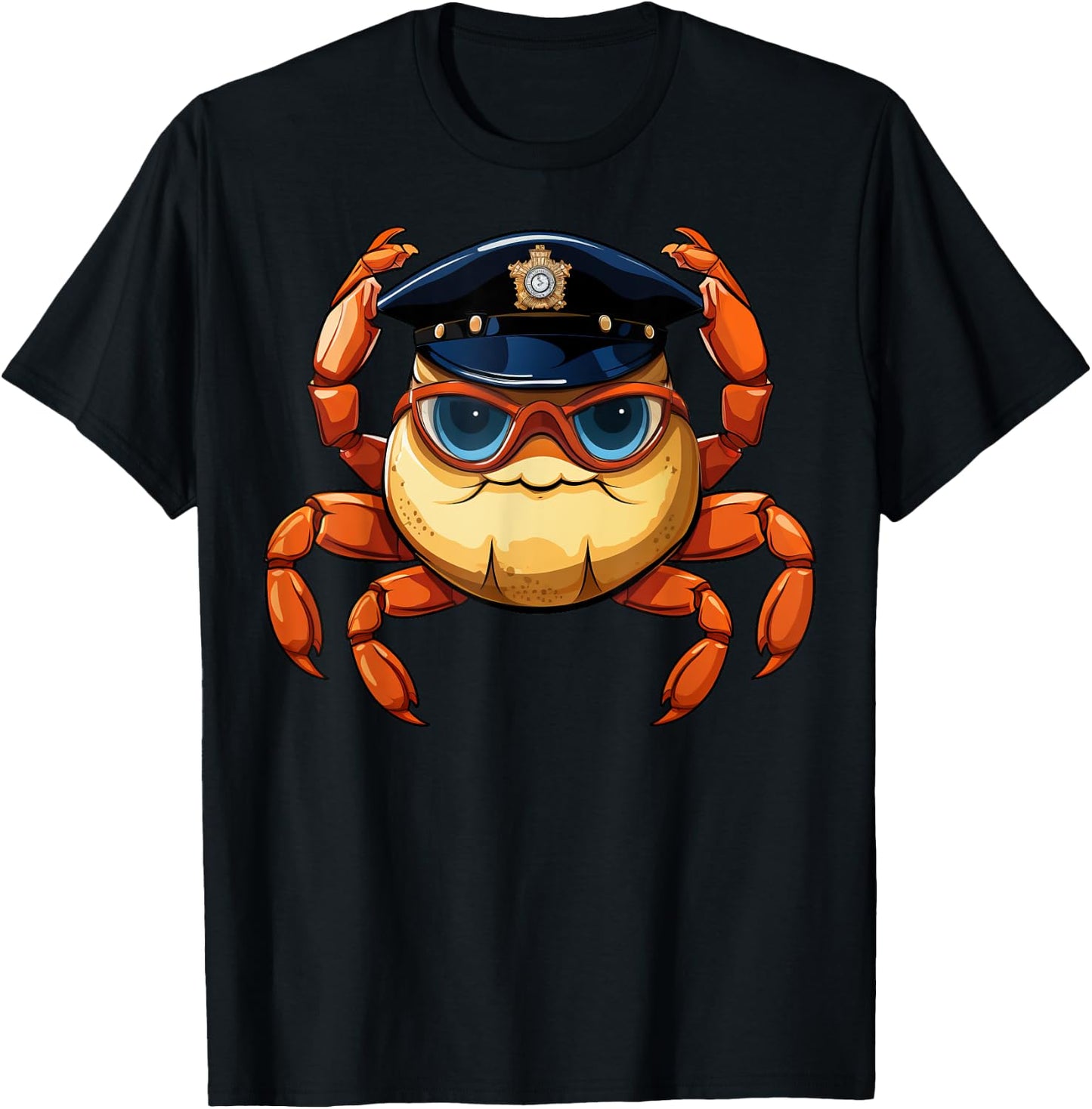 Crab Policeman T-Shirt - T-Shirt | Black