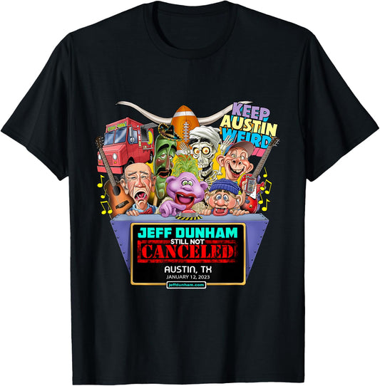 Jeff Dunham Austin, TX (2023) T-Shirt - T-Shirt | Black