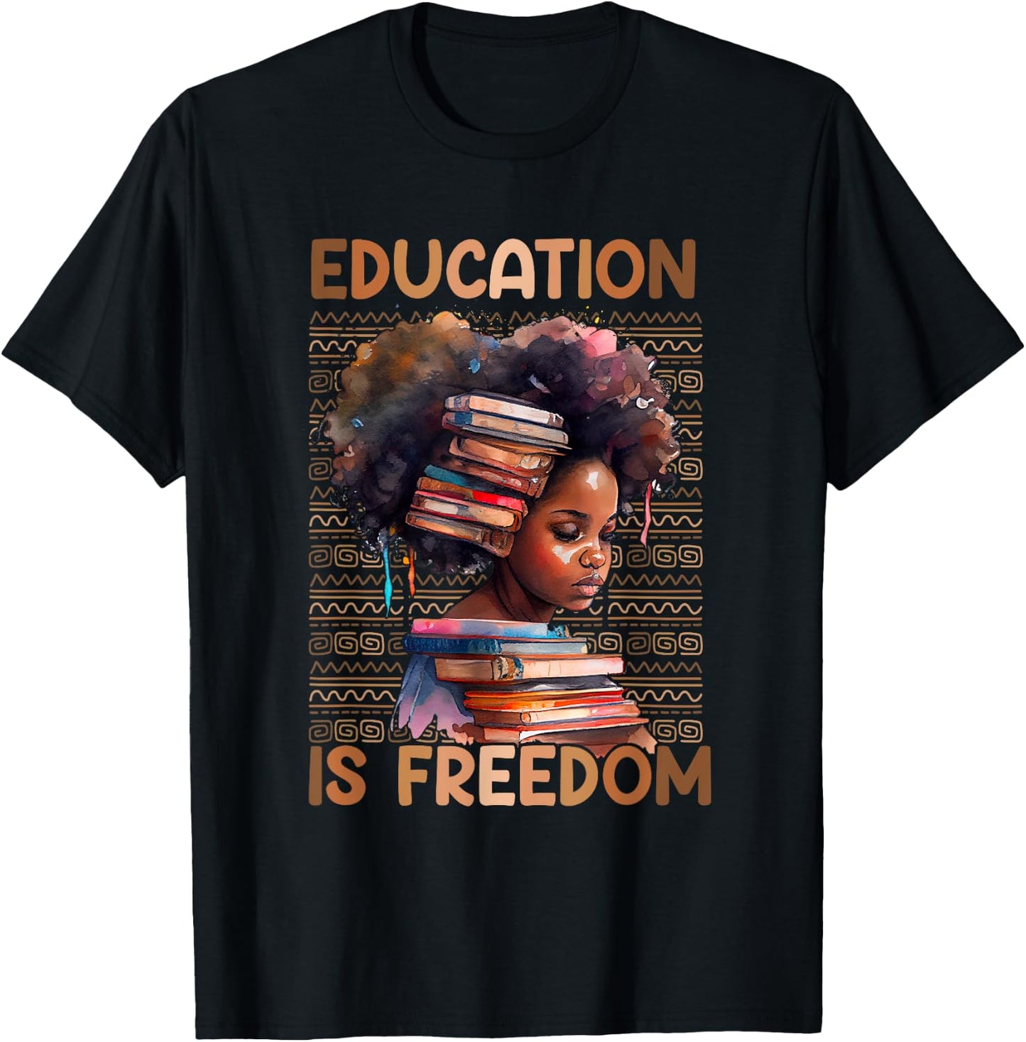 Education Is Freedom Teacher Women Black History Month T-Shirt - T-Shirt | Black