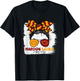 Maroon and Gold Vibes Only Football Mom Gameday Messy Hair T-Shirt - T-Shirt | Black