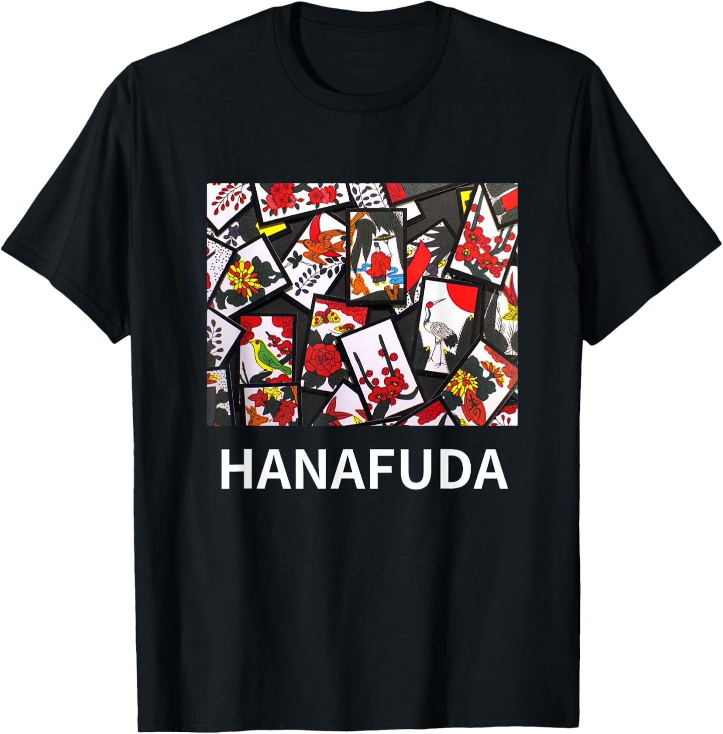 Hanafuda Japan Card Game T-Shirt - T-Shirt | Black