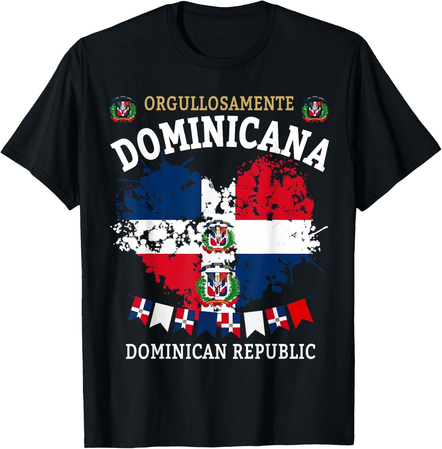 Republica Dominicana & Hispanic Dominican Flag T-Shirt - T-Shirt | Black