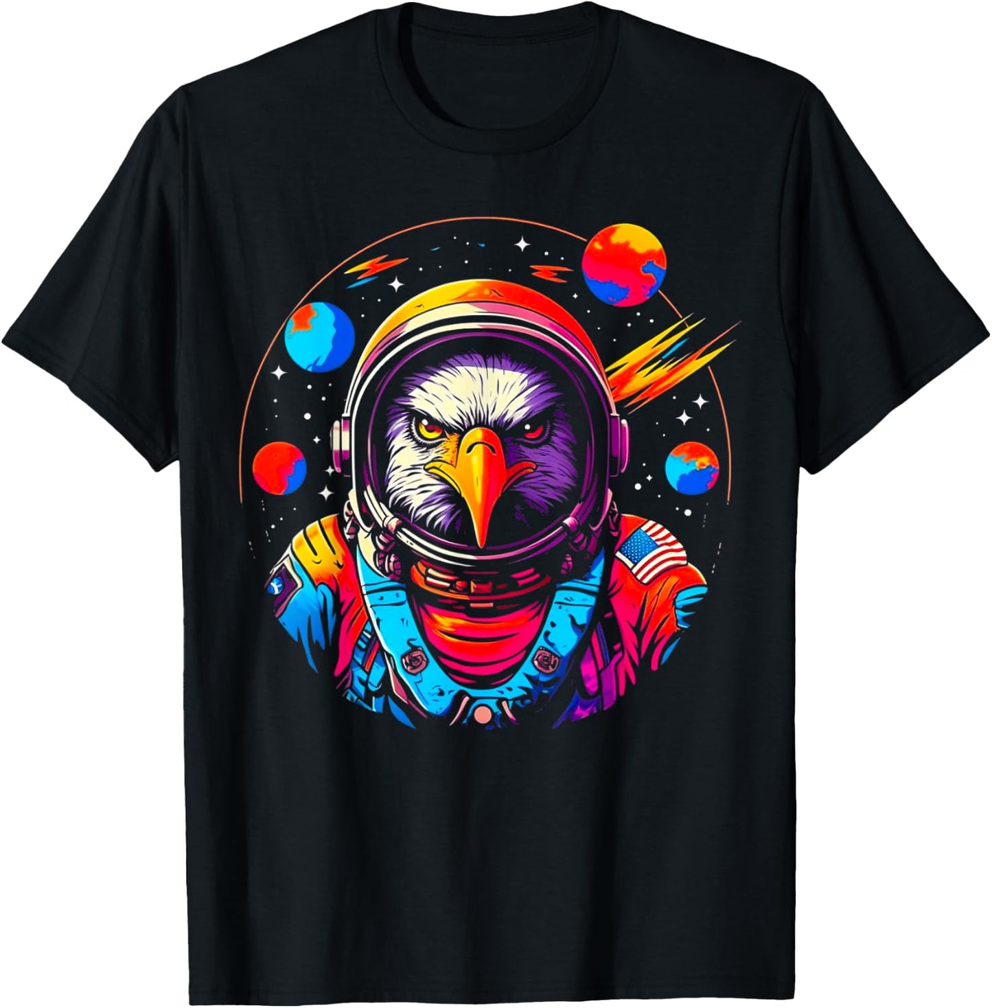 Astronaut Eagle T-Shirt - T-Shirt | Black