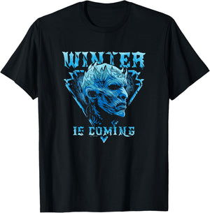 Game Of Thrones Winter Is Coming Night King Side Portrait T-Shirt - T-Shirt | Black