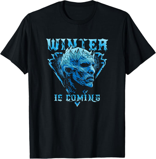 Game Of Thrones Winter Is Coming Night King Side Portrait T-Shirt - T-Shirt | Black