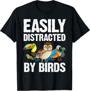 Funny Bird Lover Art Women Ornithology Bird Watcher T-Shirt - T-Shirt | Black