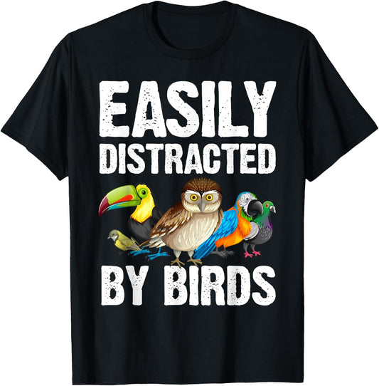 Funny Bird Lover Art Women Ornithology Bird Watcher T-Shirt - T-Shirt | Black