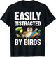 Funny Bird Lover Art Women Ornithology Bird Watcher T-Shirt - T-Shirt | Black