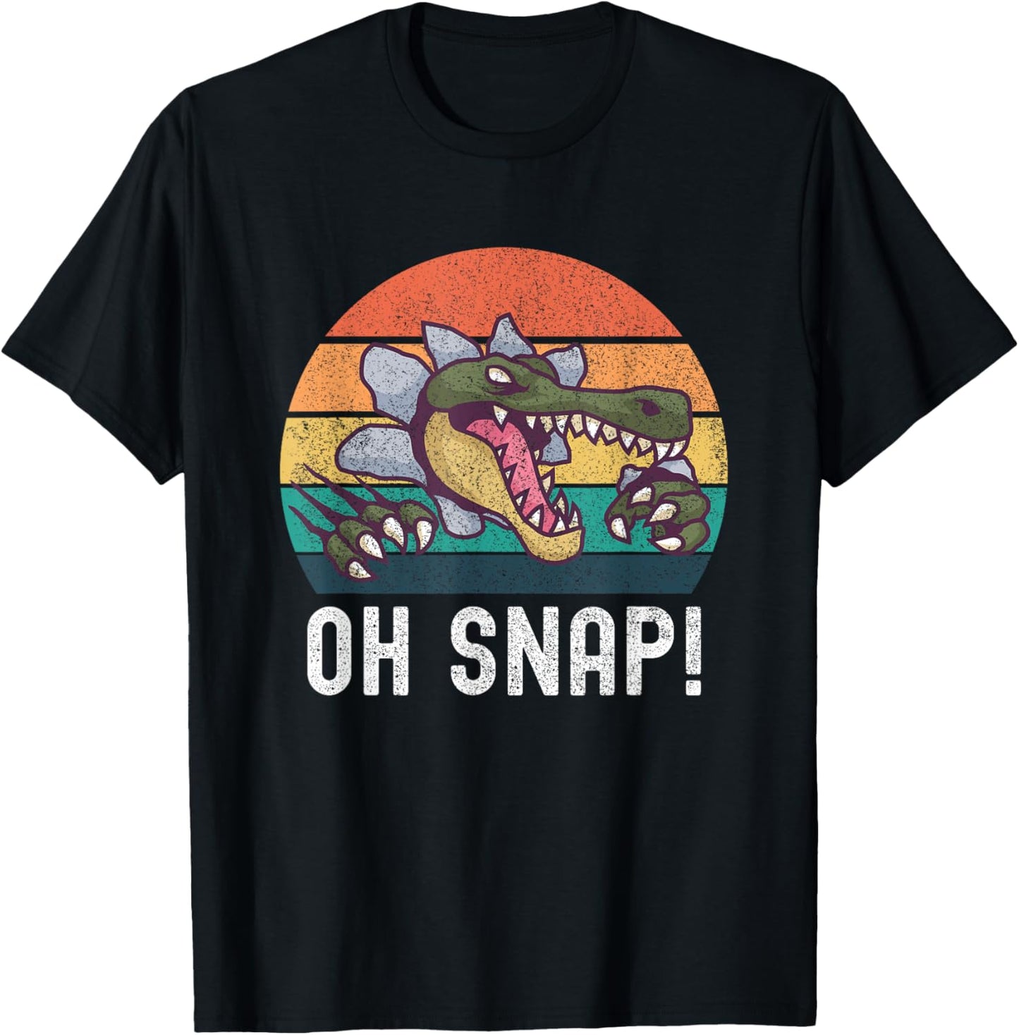 Oh Snap Funny Alligator Lover Crocodile Saying T-Shirt - T-Shirt | Black