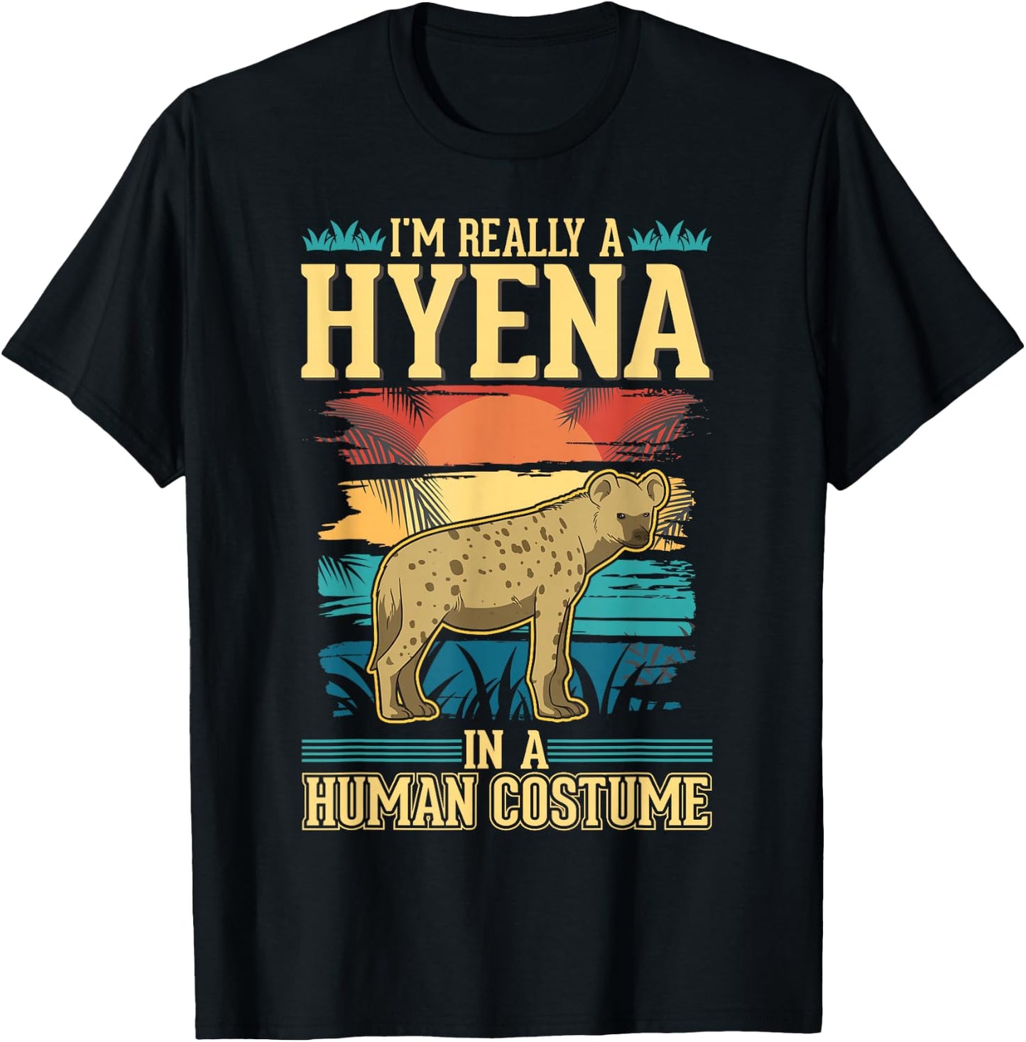 Hyena Costume Halloween T-Shirt - T-Shirt | Black