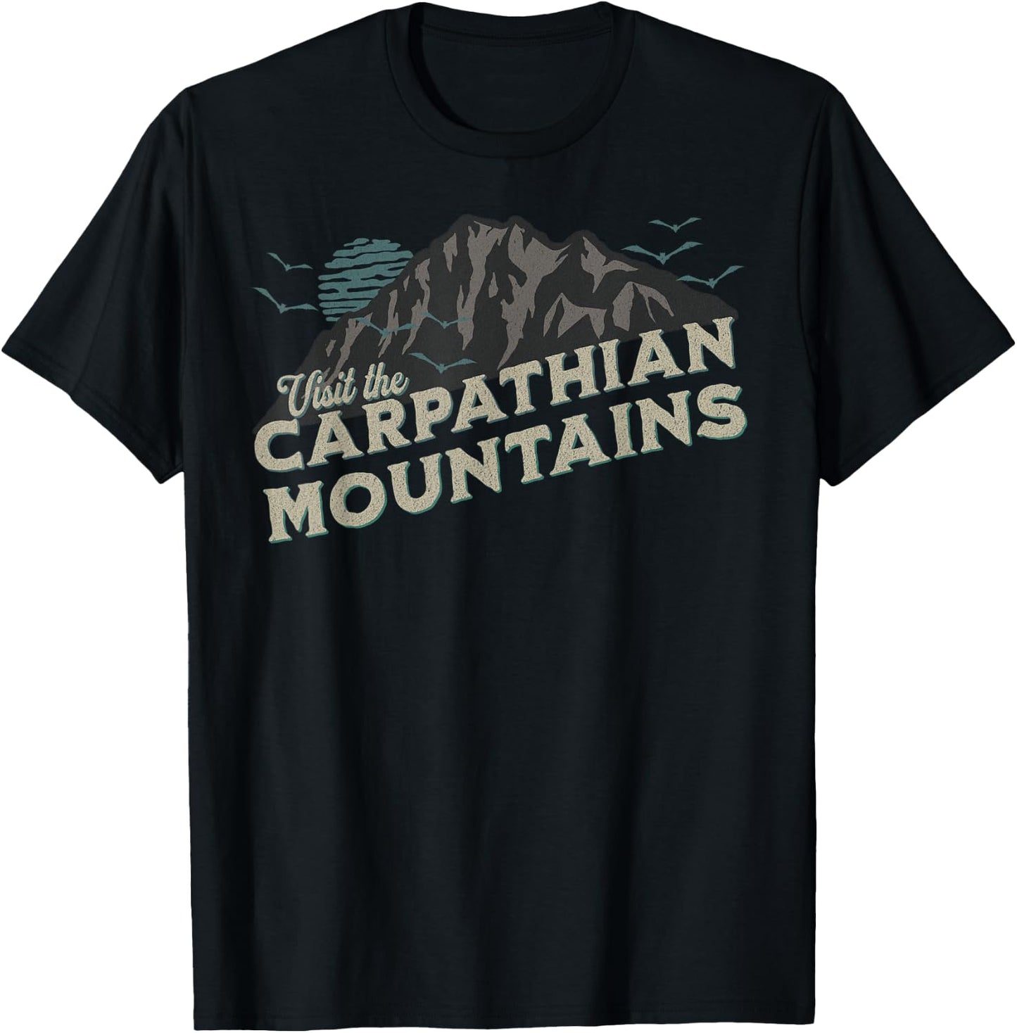 Visit the Carpatian Funny Vampire Camping T-Shirt - T-Shirt | Black