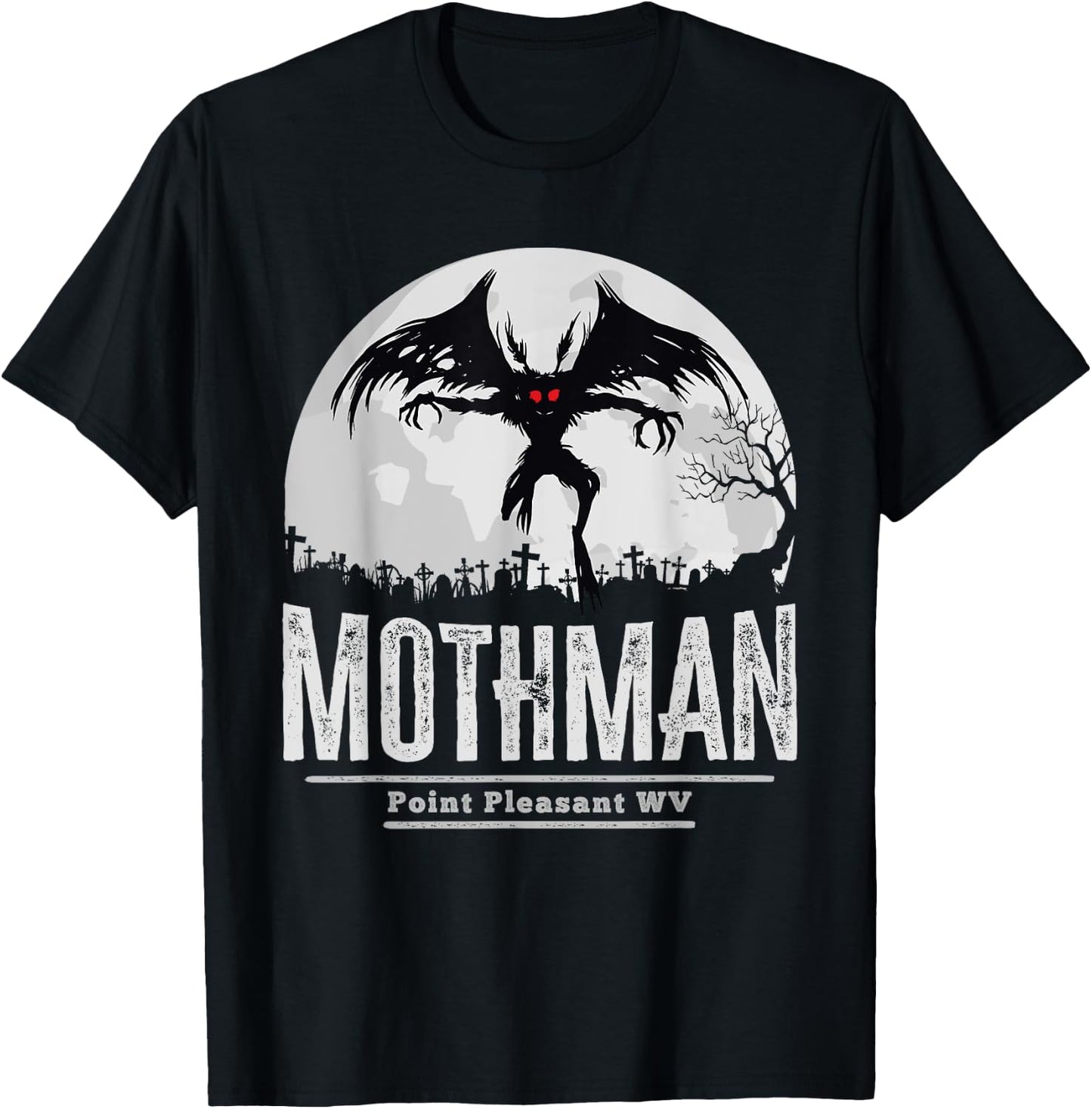Mothman Cryptid Point Pleasant cryptozoology Halloween T-Shirt - T-Shirt | Black
