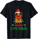 Merry Chickmas Ornament Lights Chicken Farmer christmas T-Shirt - T-Shirt | Black