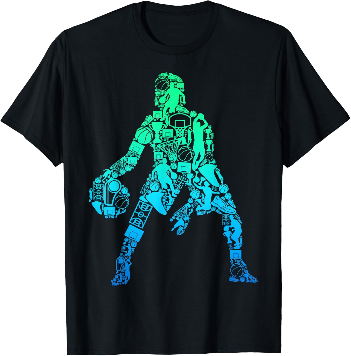 Basketball Boys Kids Men T-Shirt - T-Shirt | Black
