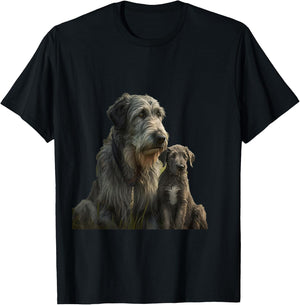 Irish Wolfhound Fathers Day - Irish Wolfhound T-Shirt - T-Shirt | Black