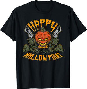 Happy Hallow Point Pumpkin Gun T-Shirt - T-Shirt | Black