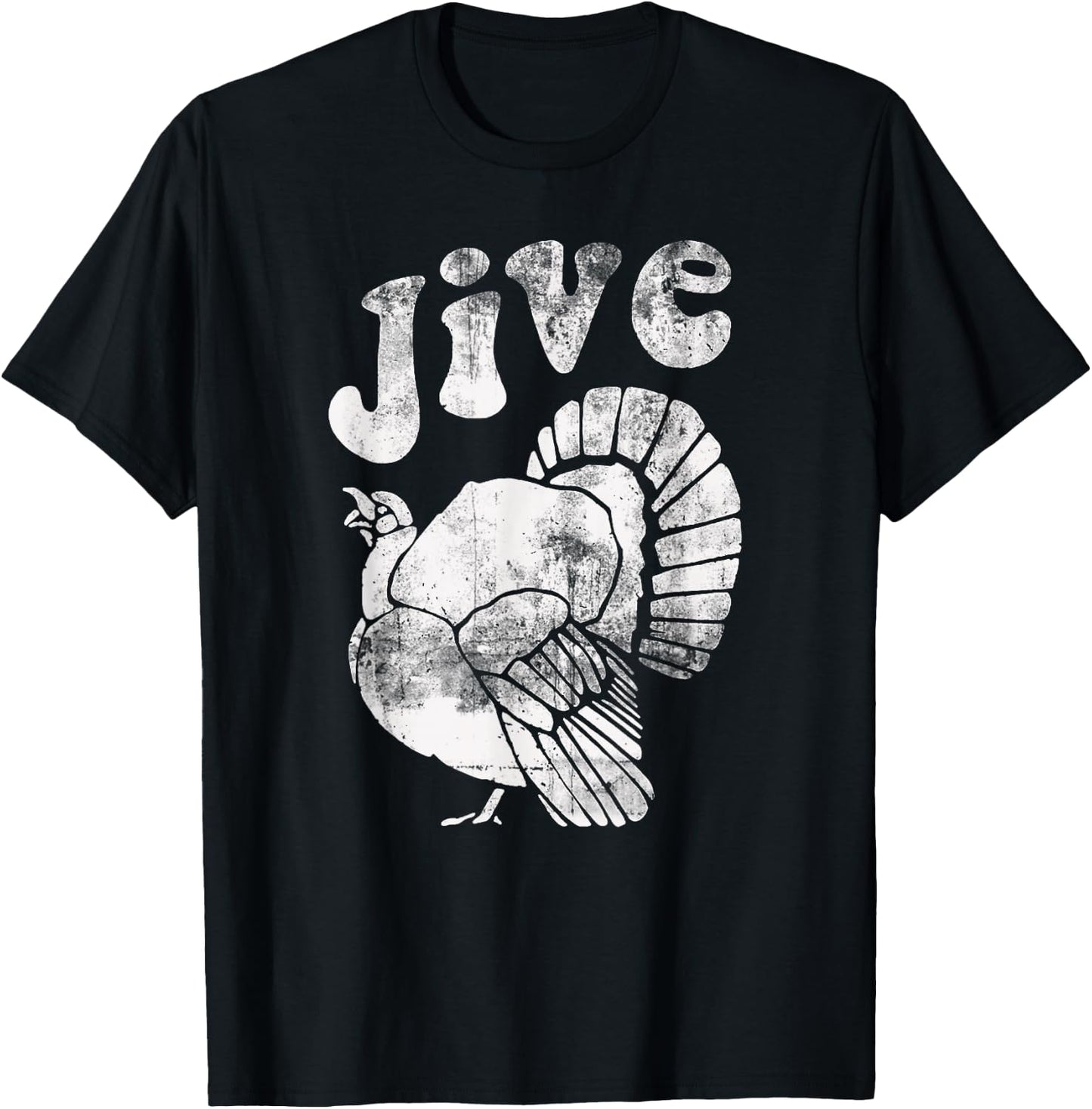 Funny Jive Thanksgiving Turkey Day Retro Holiday T-Shirt - T-Shirt | Black