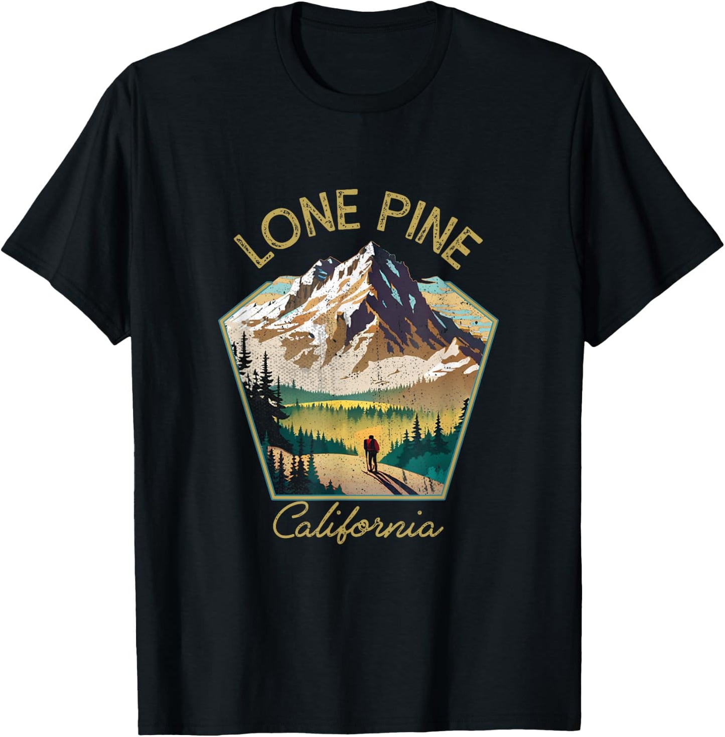 Lone Pine Retro Clothing - Lone Pine Souvenir T-Shirt - T-Shirt | Black