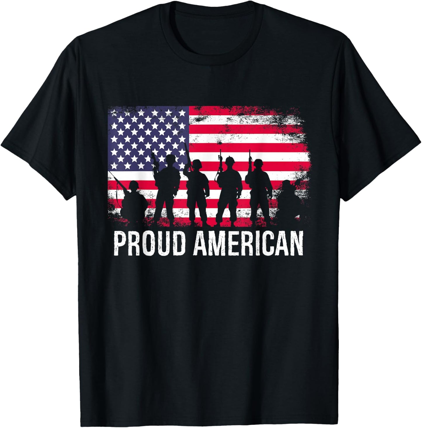 I am a proud American and Patriot T-Shirt - T-Shirt | Black