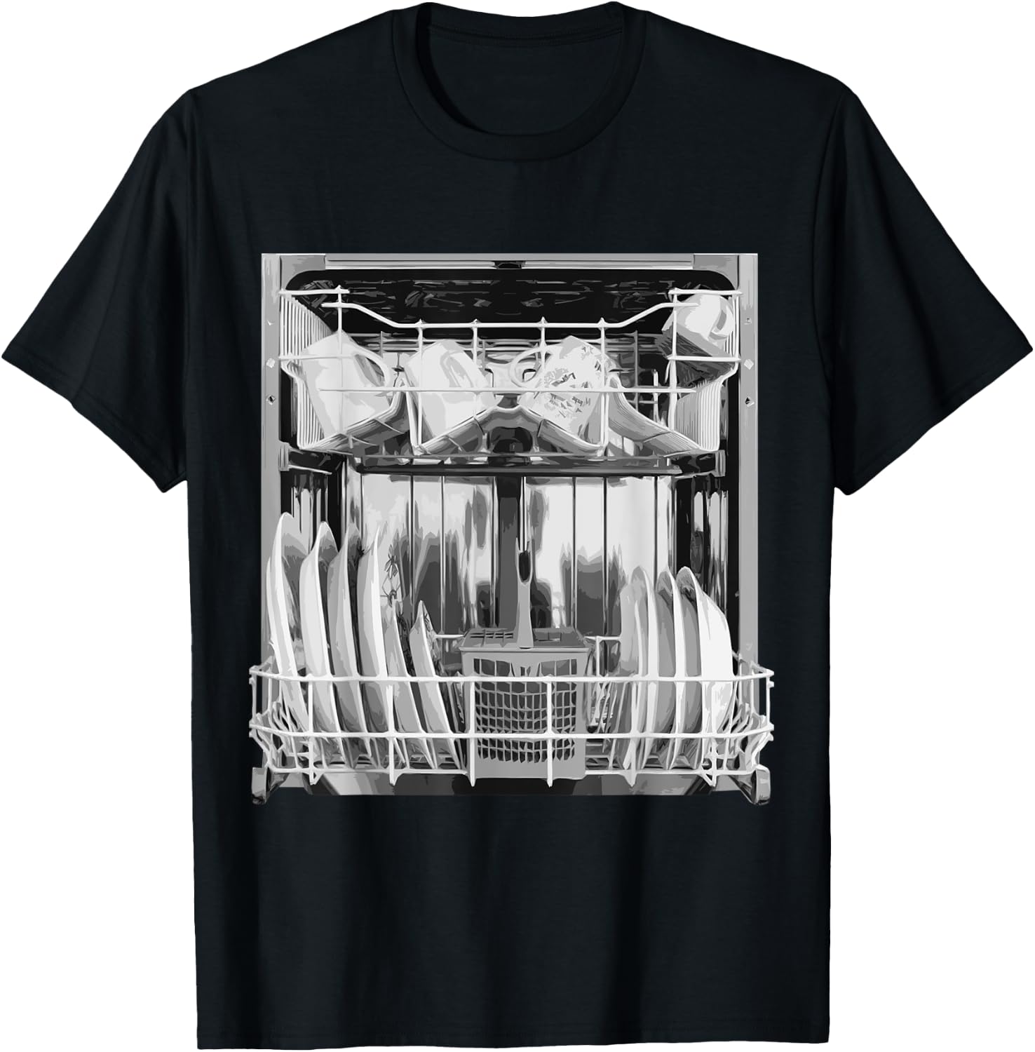 Dishwasher Costume Funny Halloween Silvester Kitchen Objects T-Shirt - T-Shirt | Black