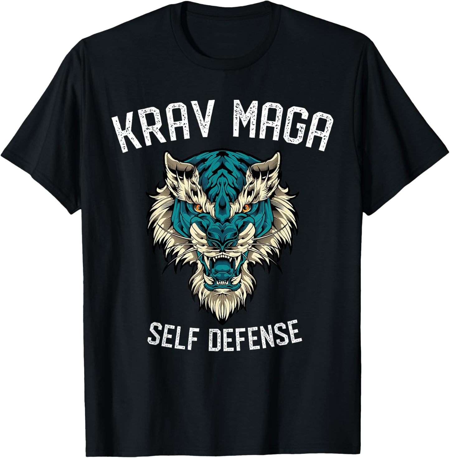 Krav Maga Self Defense Lion - Israeli Defense Force T-Shirt - T-Shirt | Black