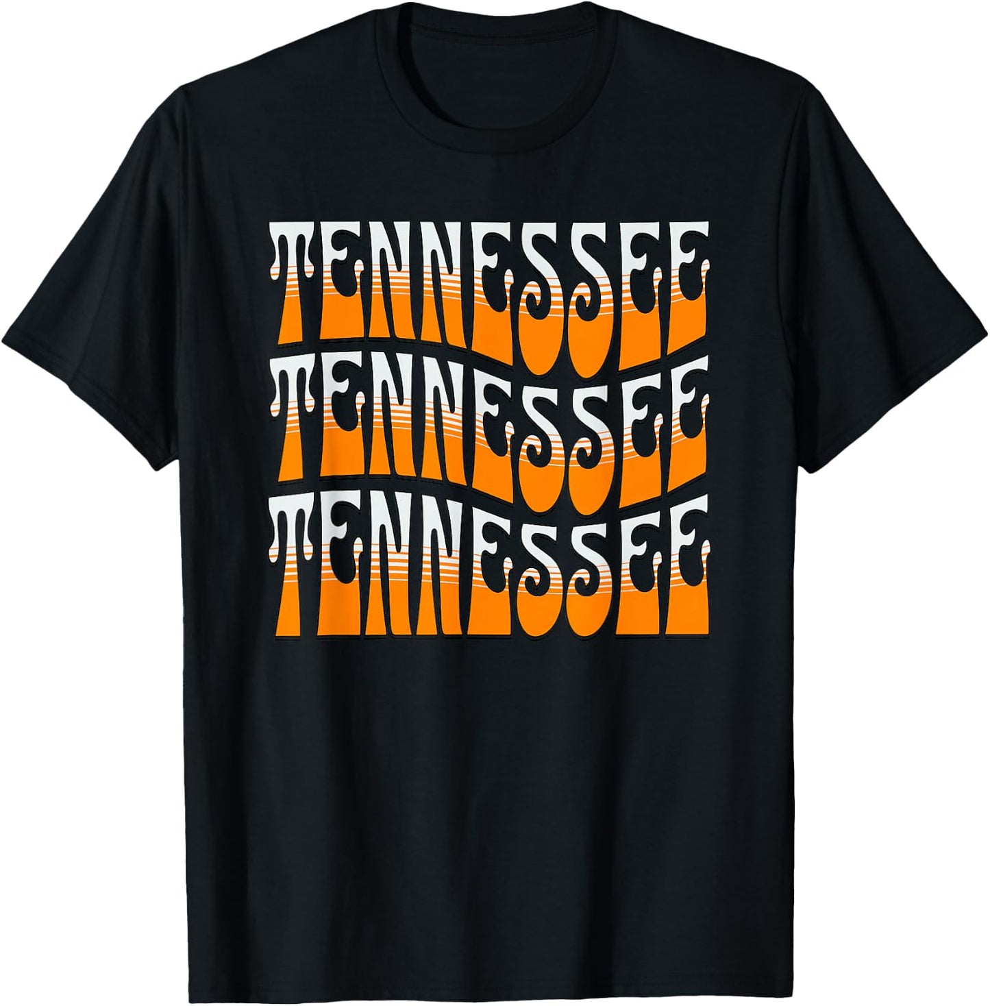 Vintage Tennessee Men's Tennessee Women's Orange T-Shirt - T-Shirt | Black